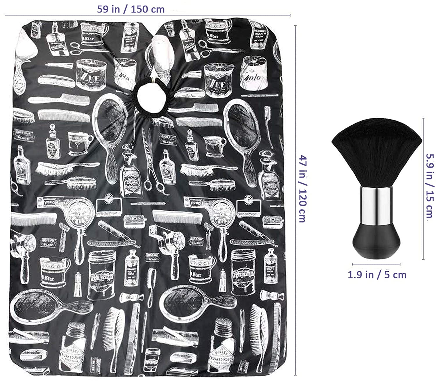 Salon Barber Capes, Haircut Hairdressing Apron, Professional Waterproof Nylon Hairdressers Barbers C