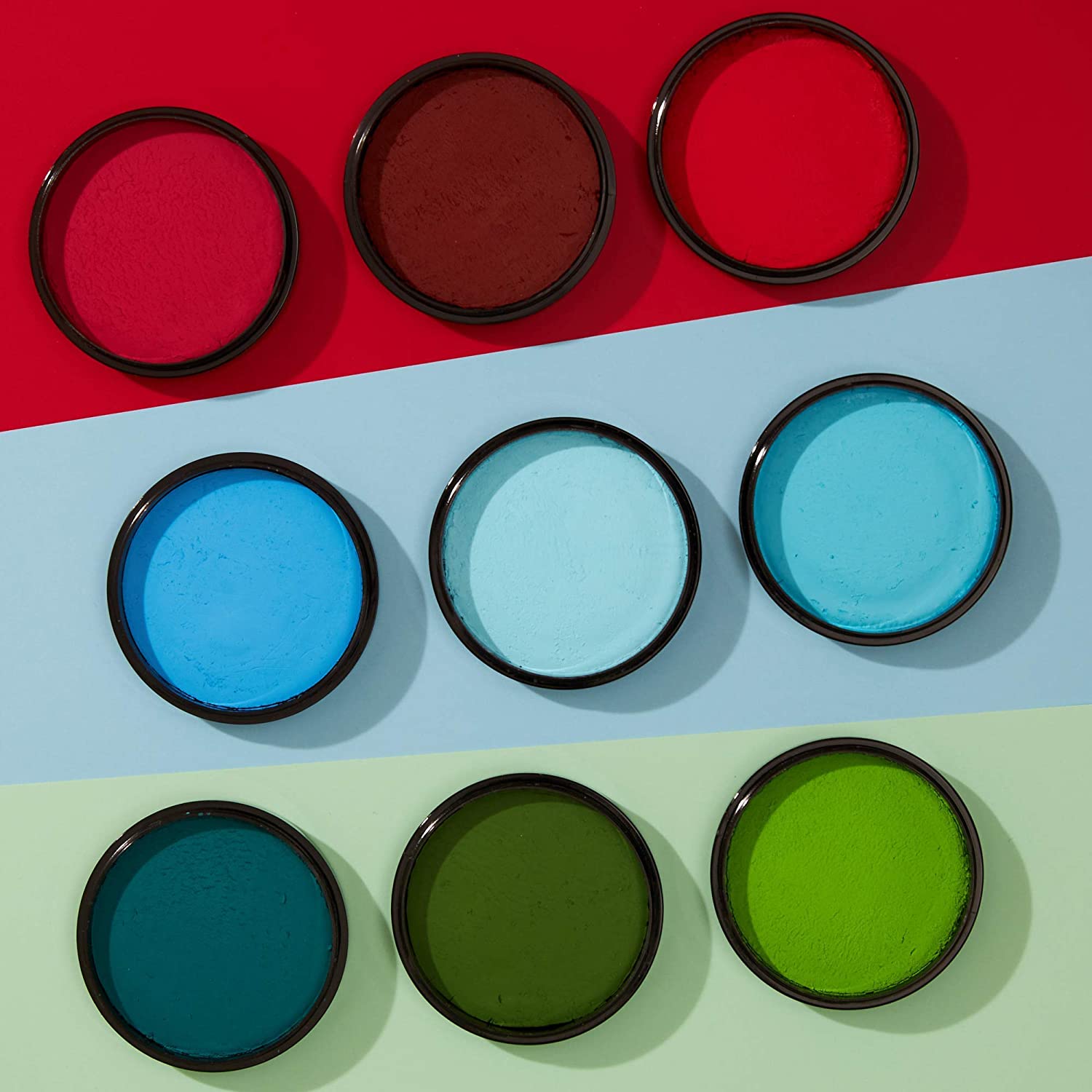 Moon Creations Pro Face & Body Paint Cake Pots Mustard - Professional Water Based Face Paint Makeup