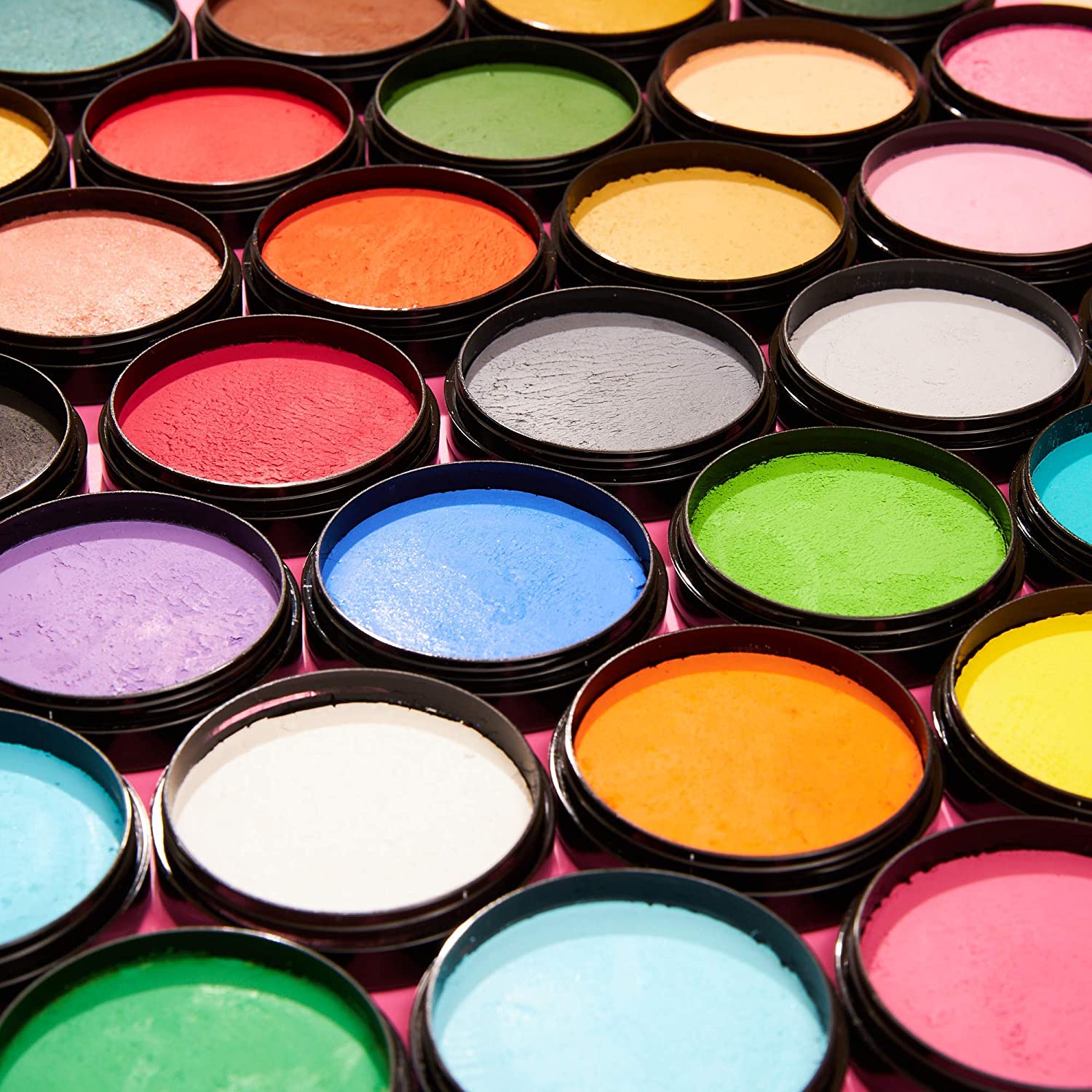 Moon Creations Pro Face & Body Paint Cake Pots Mustard - Professional Water Based Face Paint Makeup