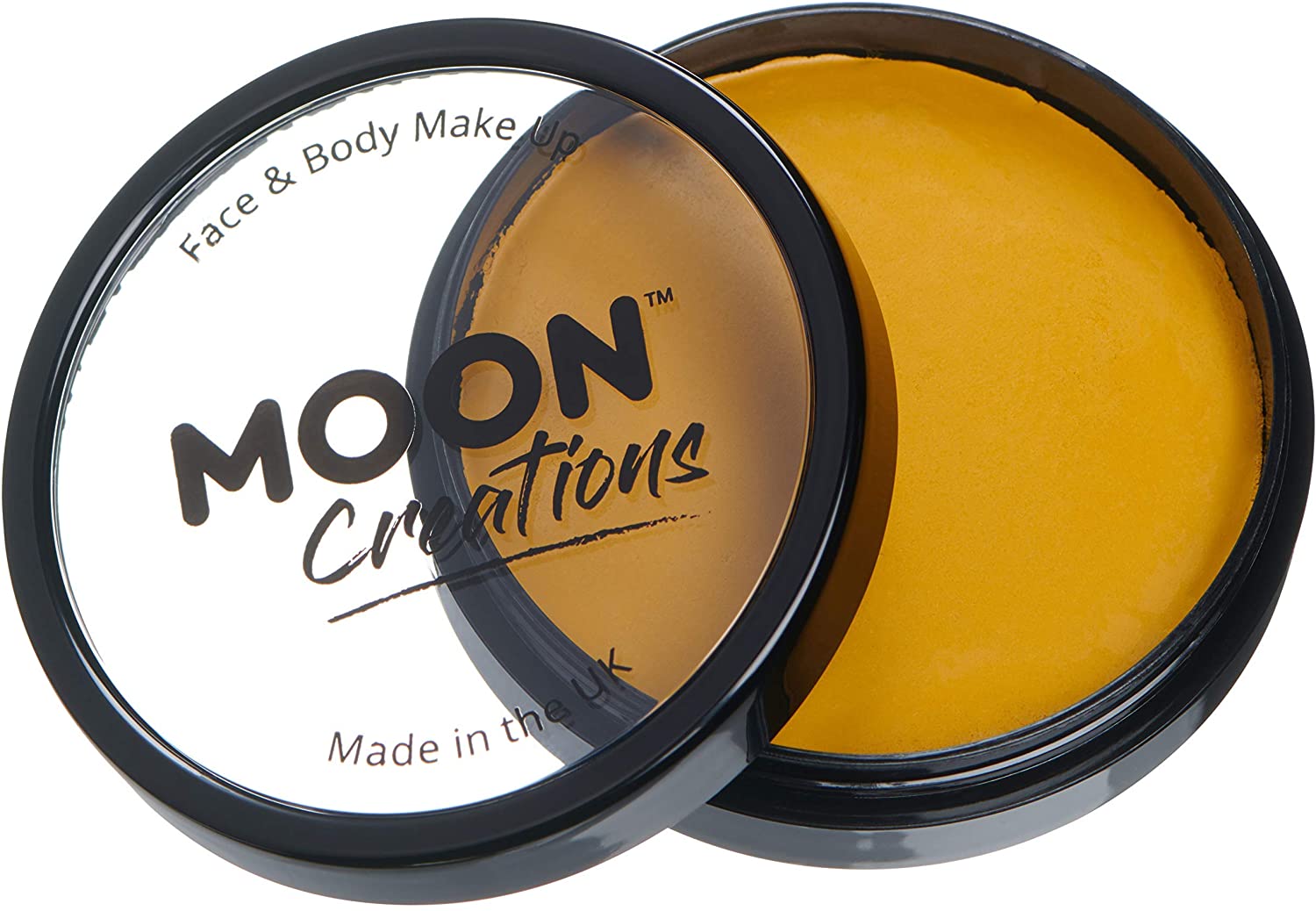 Moon Creations Pro Face & Body Paint Cake Pots Mustard - Professional Water Based Face Paint Makeup