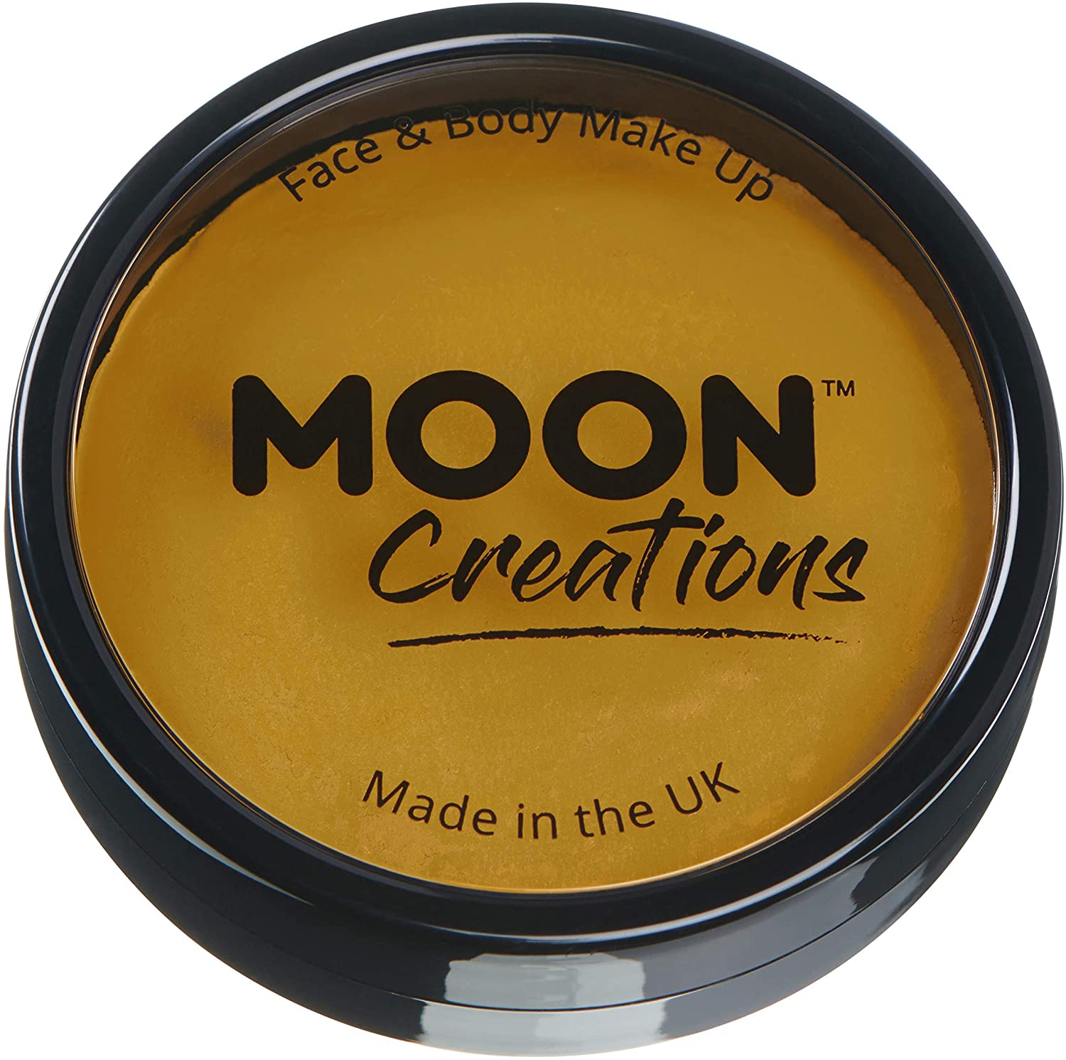 Moon Creations Pro Face & Body Paint Cake Pots Mustard - Professional Water Based Face Paint Makeup