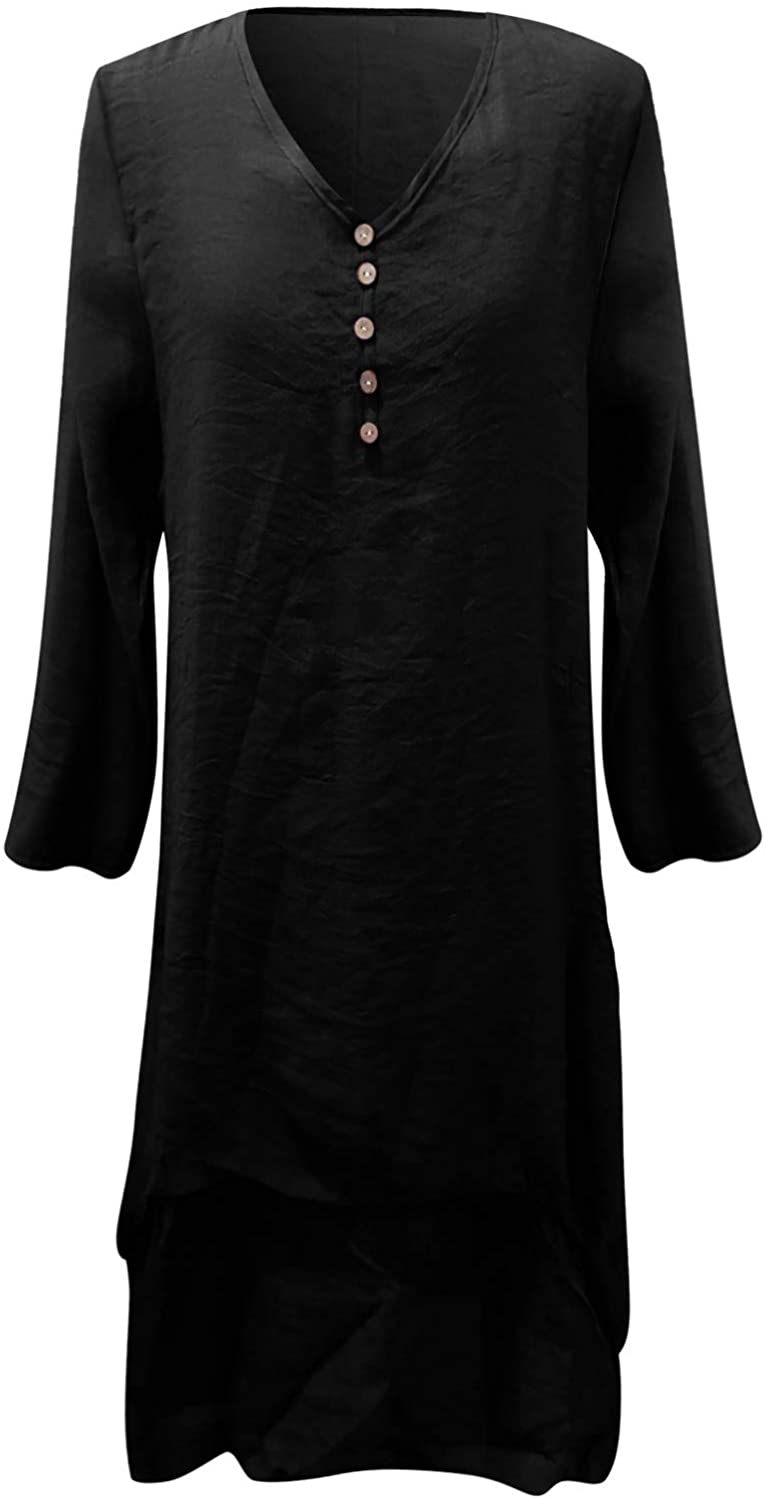 WYTong Women Casual Dress O-Neck Irregular Loose Long Dress Plus Size Maxi Dresses Summer Casual Boh