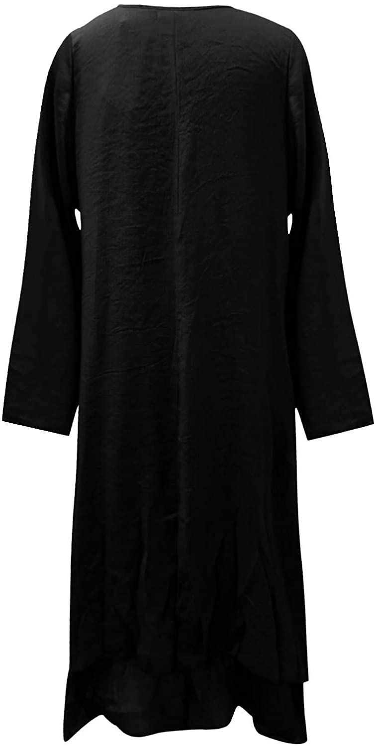 WYTong Women Casual Dress O-Neck Irregular Loose Long Dress Plus Size Maxi Dresses Summer Casual Boh