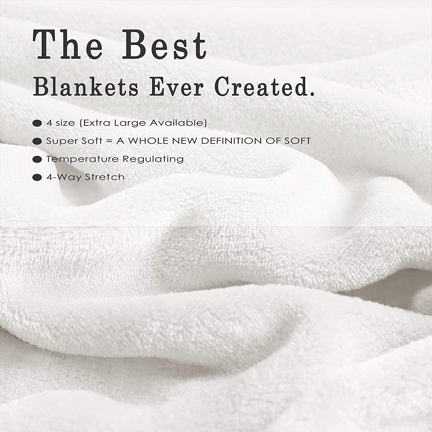 Flannel Fleece Super Soft Cozy Blanket Be Happy All Seasons Lightweight Microfiber Throw for Living 