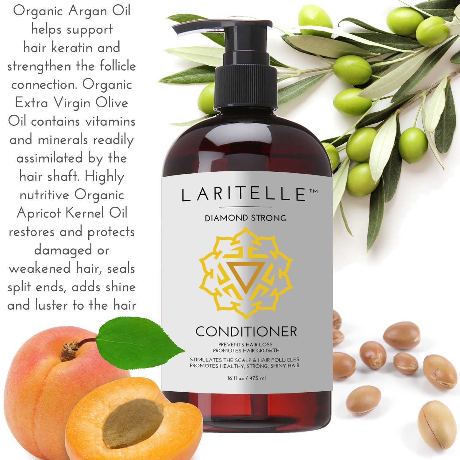 Laritelle Organic Hair Loss Treatment for Men and Women | Fortifying, Strengthening and Follicle Rej