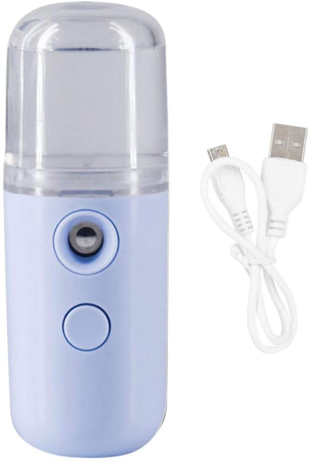 Almencla Mini USB Nano Facial Mister ATO-mizer Face Mist Sprayer Face Moisturizing Tool - Blue