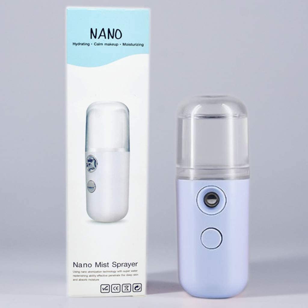 Almencla Mini USB Nano Facial Mister ATO-mizer Face Mist Sprayer Face Moisturizing Tool - Blue