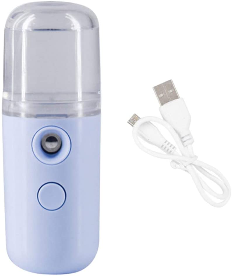 Almencla Mini USB Nano Facial Mister ATO-mizer Face Mist Sprayer Face Moisturizing Tool - Blue