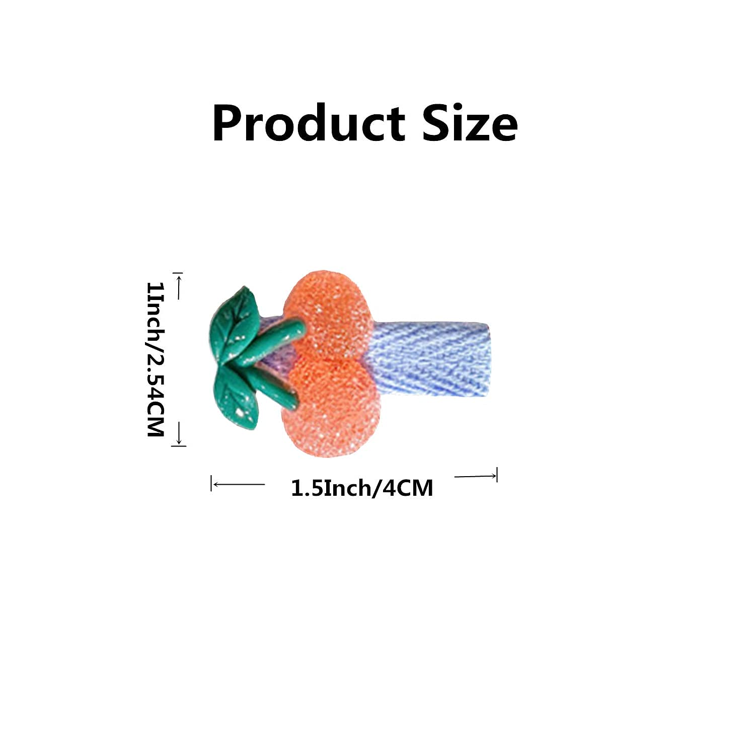 10 Pcs Baby Girls Hair Clips Adorable Strawberry Cherry Patterns Hair Barrettes Fully Lined Alligato