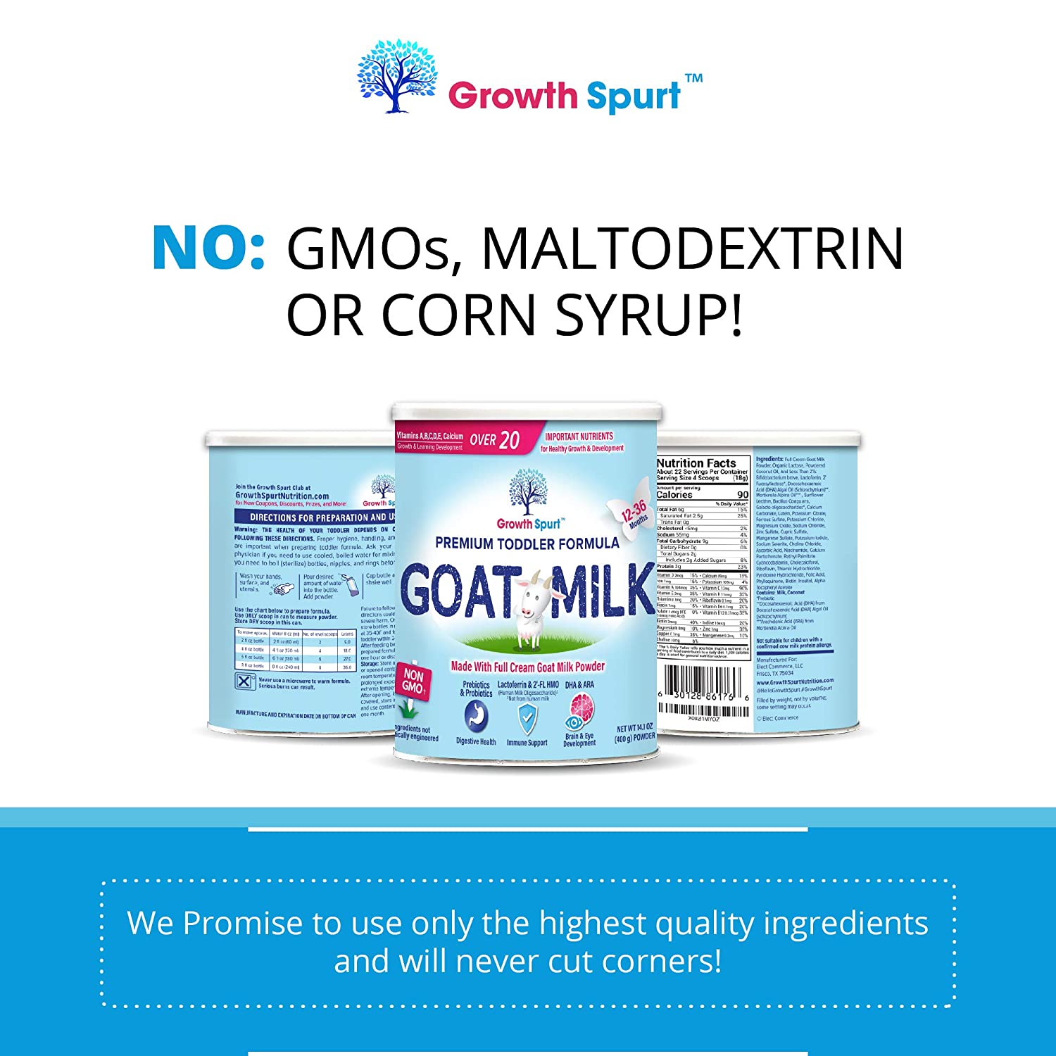 Goat Milk Toddler Formula \xe2\x80\x93 Growth Spurt Powdered Goat's Milk Toddler Formula \xe2\x80\x9