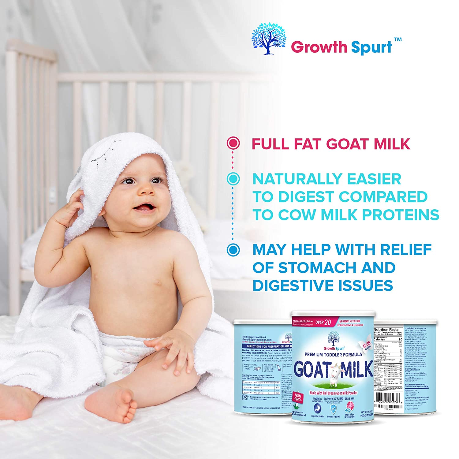 Goat Milk Toddler Formula \xe2\x80\x93 Growth Spurt Powdered Goat's Milk Toddler Formula \xe2\x80\x9