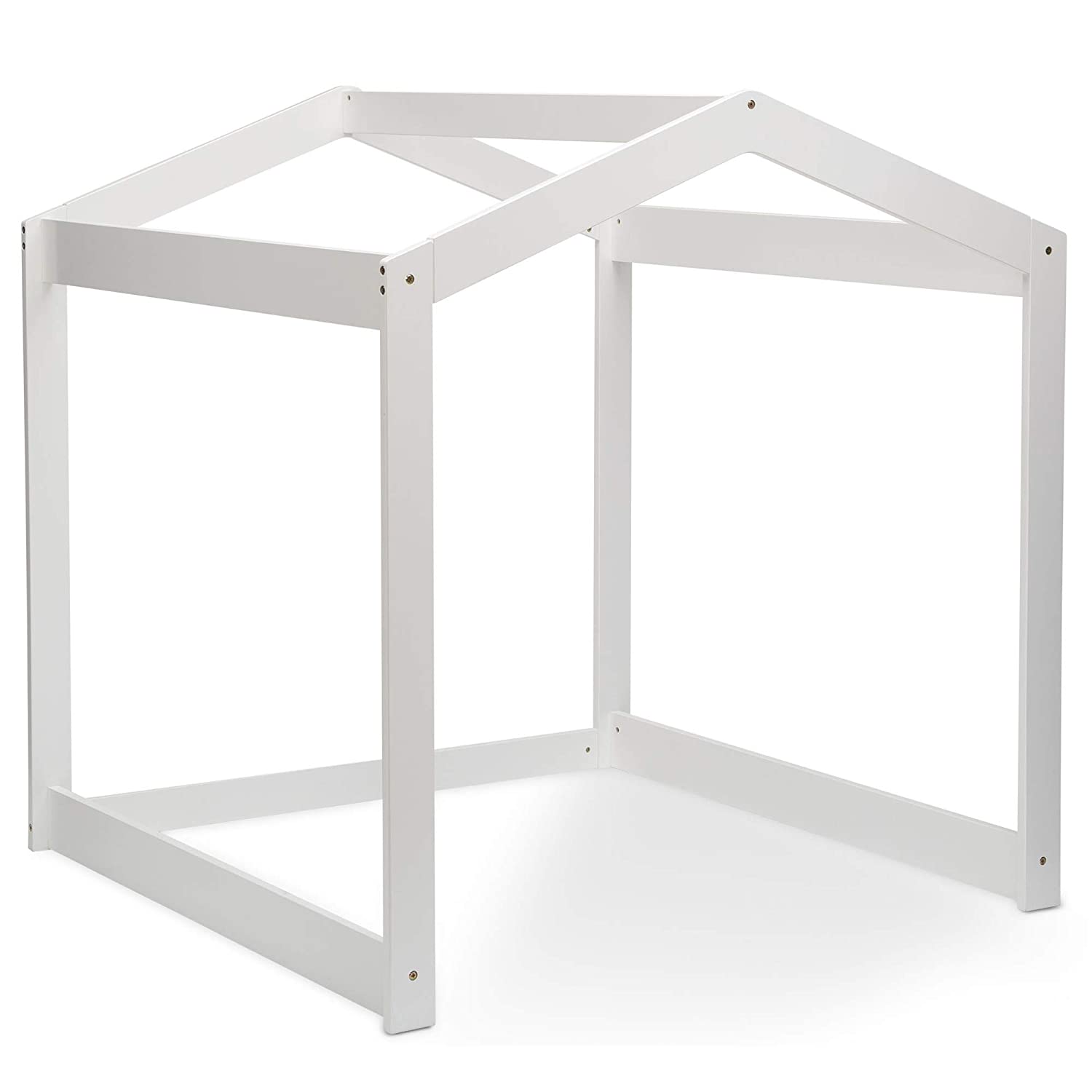 Disney Minnie Mouse Indoor Playhouse with Fabric Tent + MySize Wood Toddler Bed by Delta Children, B