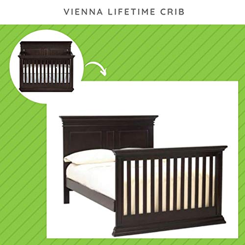 Full Size Conversion Kit Bed Rails for Baby Cache Overland & Vienna Cribs (Espresso)