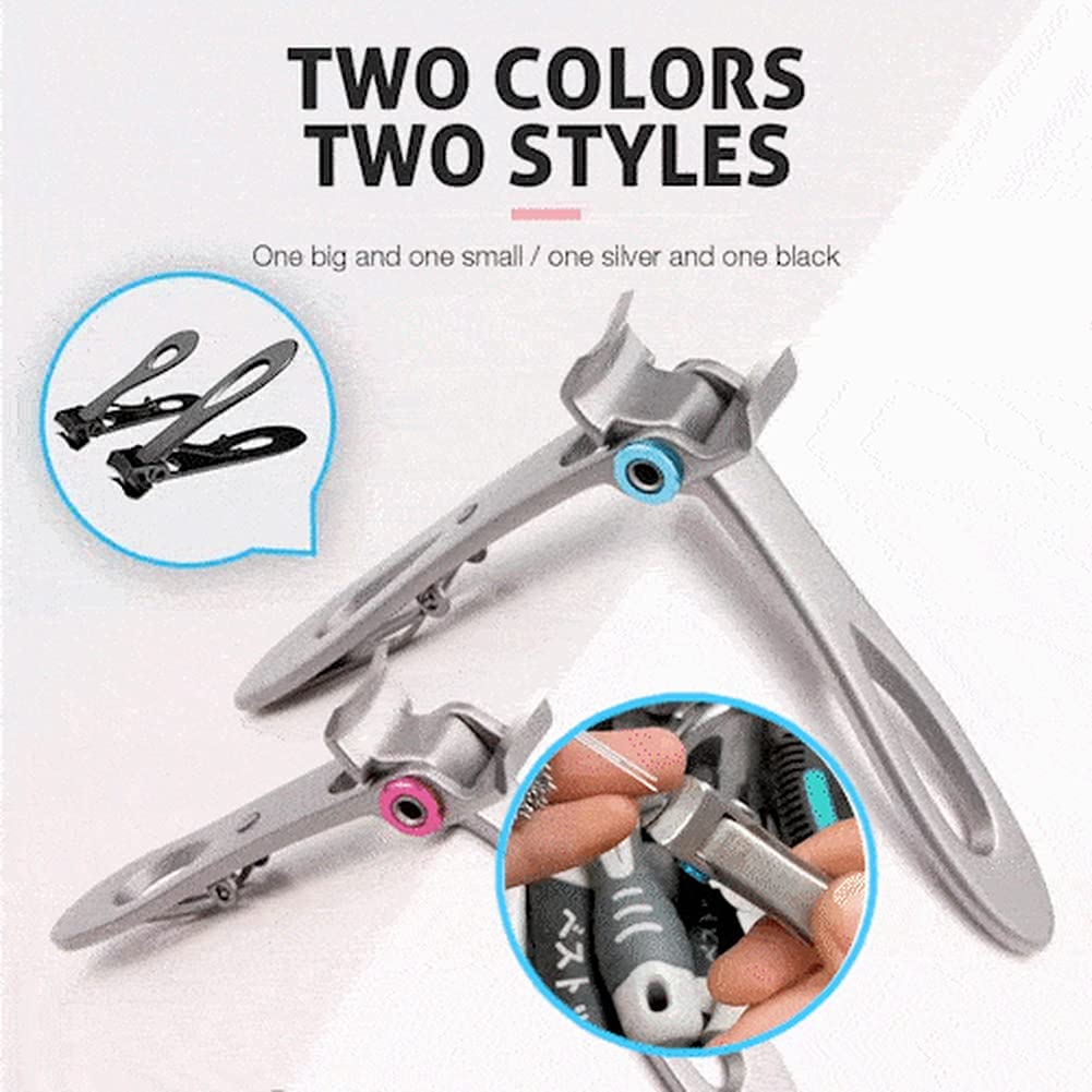 Thick Nails Smart Anti-splash Nail Clippers Stainless Steel Big Mouth Nail Thick Toe Nail Scissors (