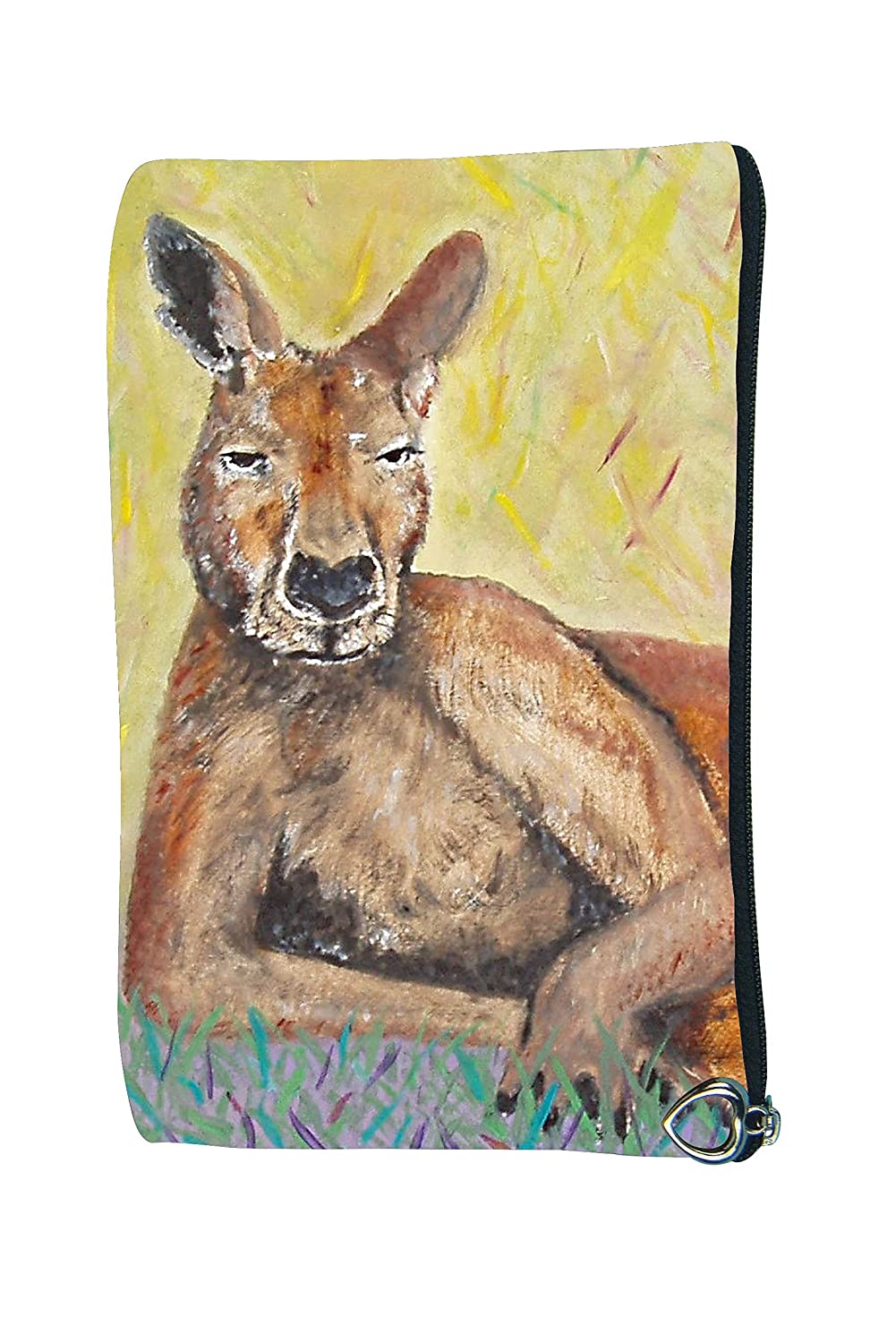 Kangaroo Cosmetic, Zipper Pouch - Support Wildlife Conservation, Read How - From My Original Paintin