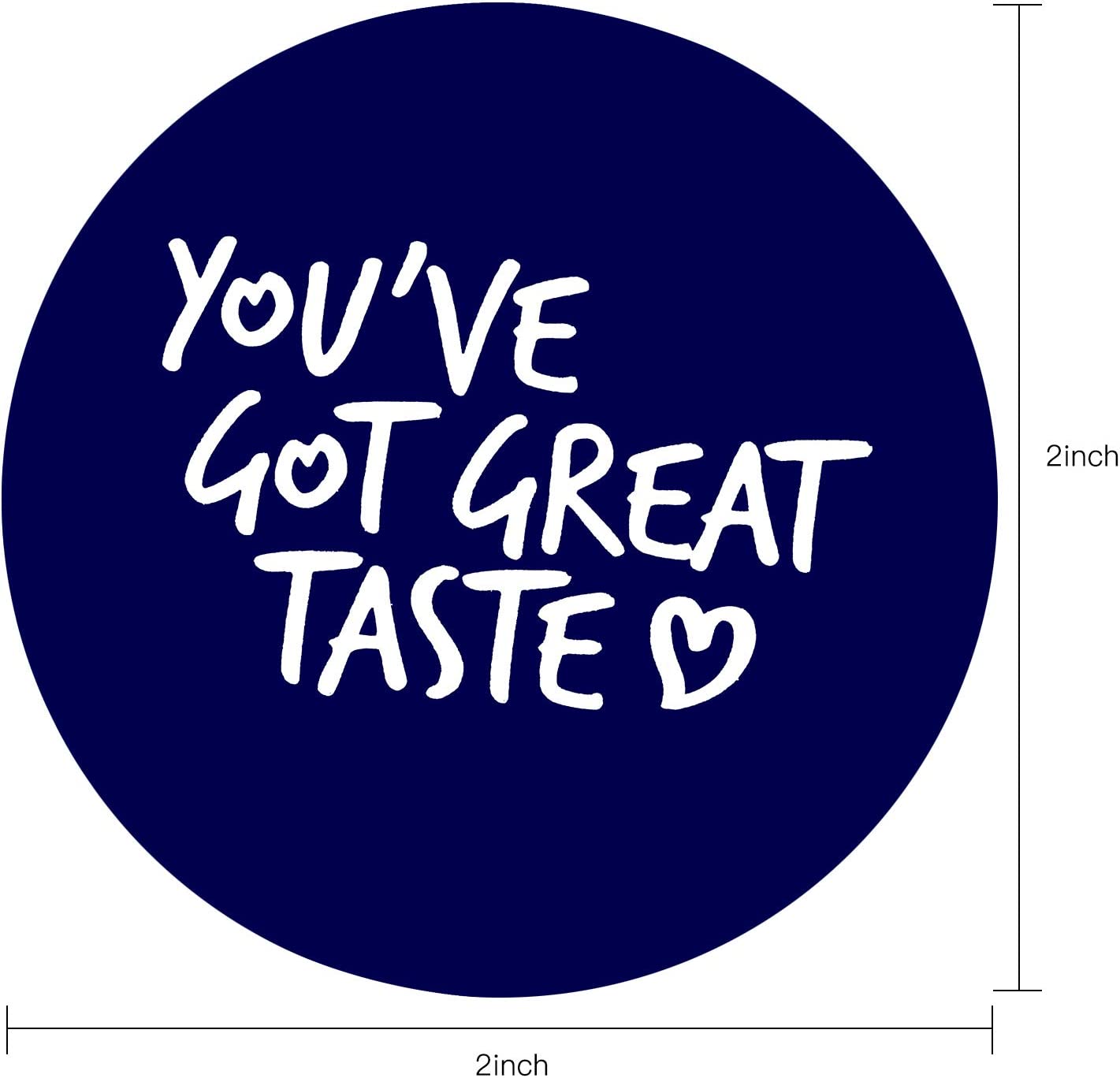 WRAPAHOLIC You've Got Great Taste Stickers - Navy Business Thank You Stickers, Shipping Stickers - 2