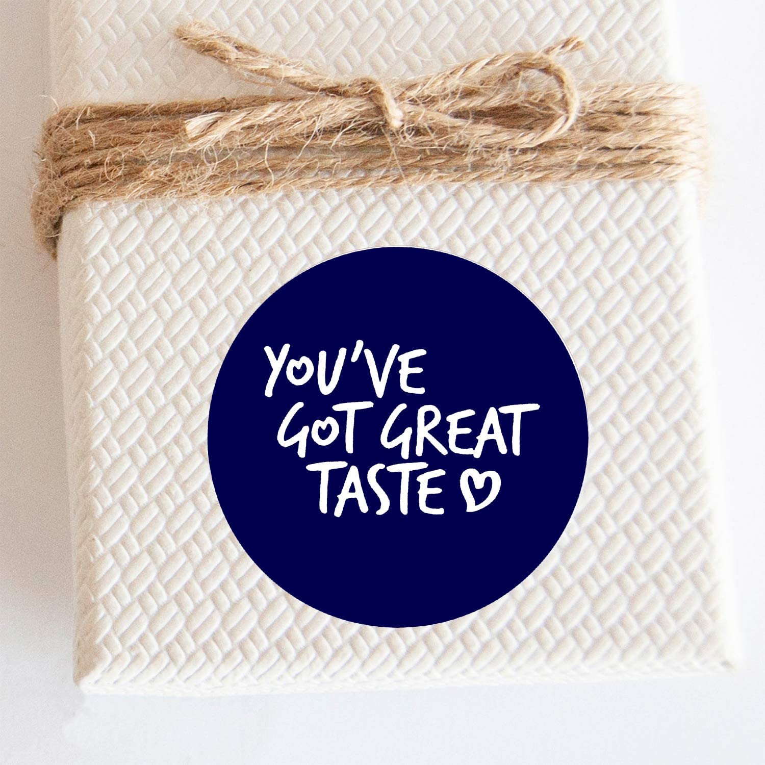 WRAPAHOLIC You've Got Great Taste Stickers - Navy Business Thank You Stickers, Shipping Stickers - 2