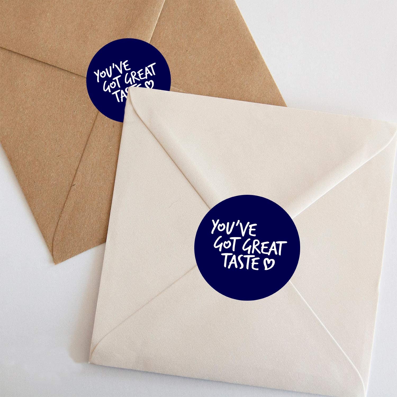 WRAPAHOLIC You've Got Great Taste Stickers - Navy Business Thank You Stickers, Shipping Stickers - 2