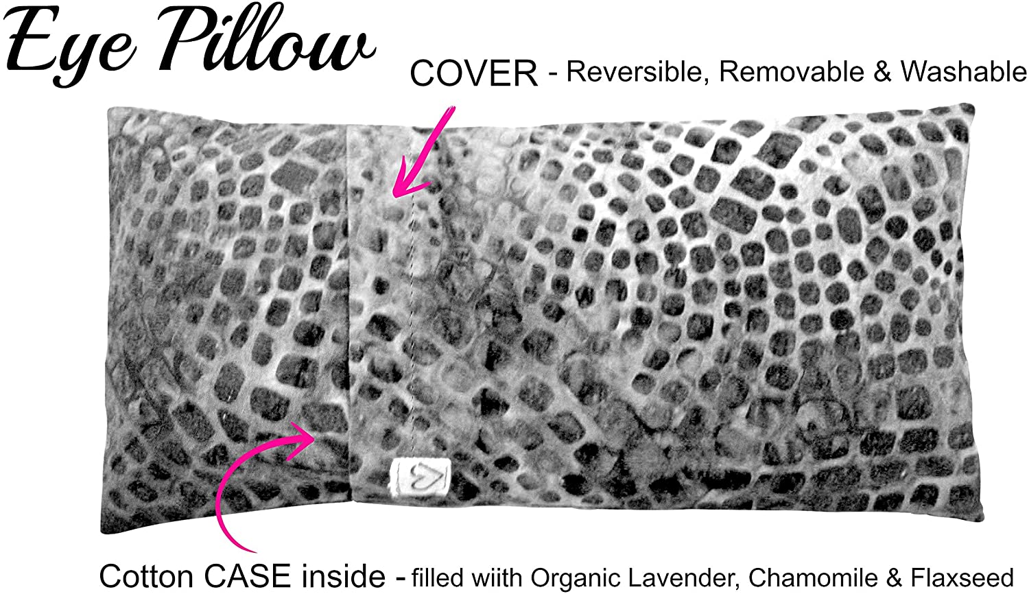 Peacegoods Eye Pillow Cover Pack of (4) - Washable Cotton - Soft Soothing - 4.5 x 9 - fits Our Eye P