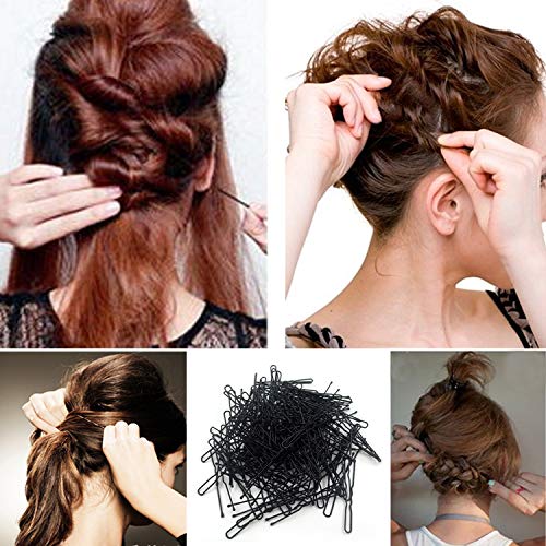 KINGMAS 130 Pack U Shaped Hair Pins Bun Hair Pins with Storage Box (2.4