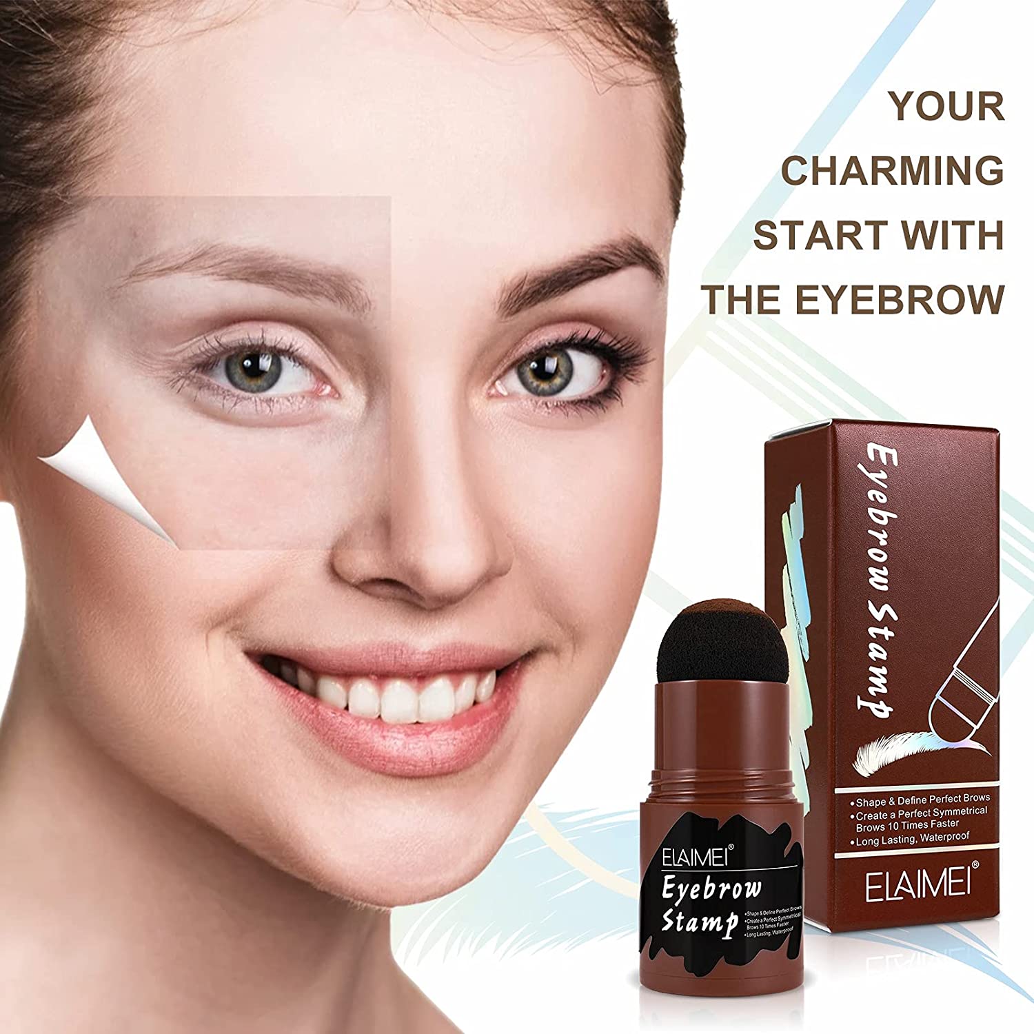 Eyebrow stencil kit Waterproof, Reusable Styling Tool Brow Stamp Shaping Kit Professional Eyebrow Po