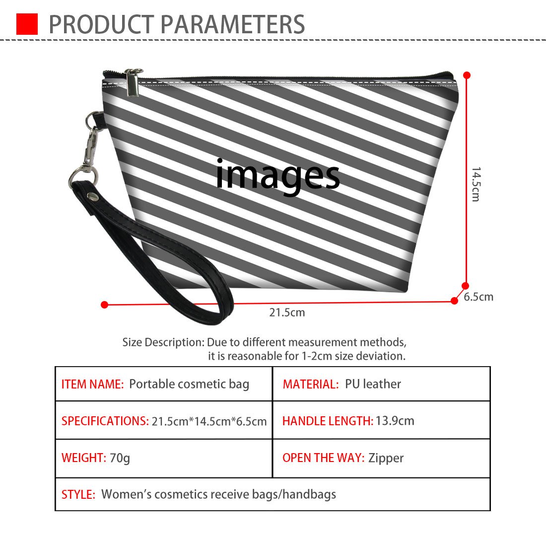 Spring Warner Leather Zipper Cosmetic Travel Bags for Women Pencil Case Pen Bag Pouch Stationary Cas