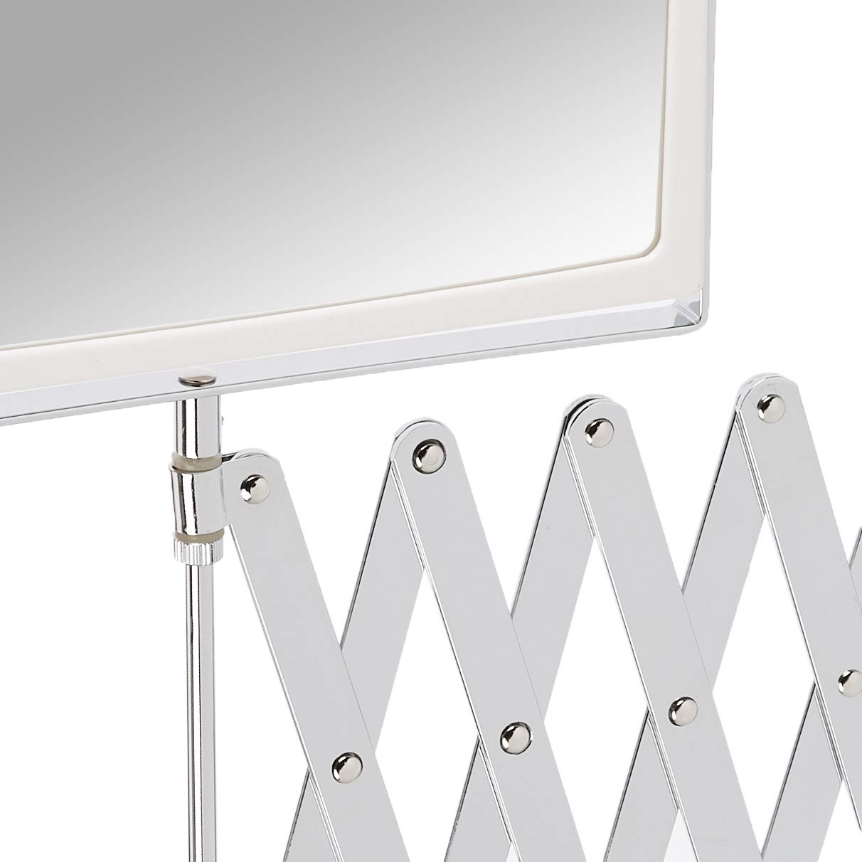 Jerdon J2020C 8.3-Inch Two-Sided Swivel Wall Mount Mirror with 5x Magnification, 30-Inch Extension, 