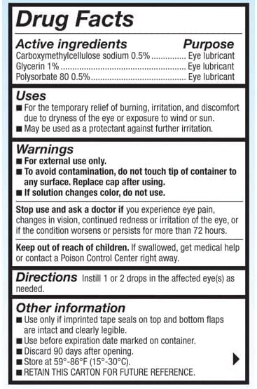 Refresh Optive Advanced Lubricant Eye Drops - 0.66 oz, (3 X Twin Packs)