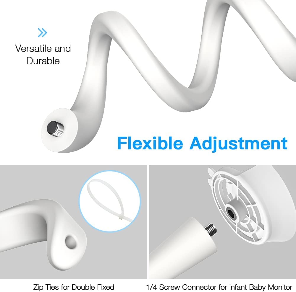 oioaahkeo Baby Monitor Mount Crib Mount for Nooie Baby Monitor(NOT Included) No Drilling Needed