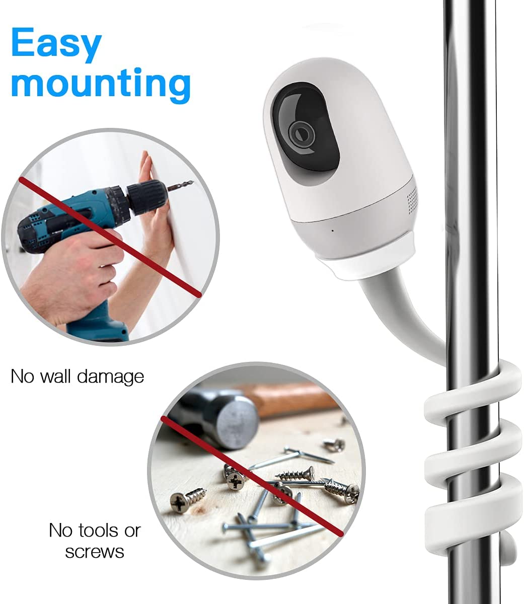 oioaahkeo Baby Monitor Mount Crib Mount for Nooie Baby Monitor(NOT Included) No Drilling Needed