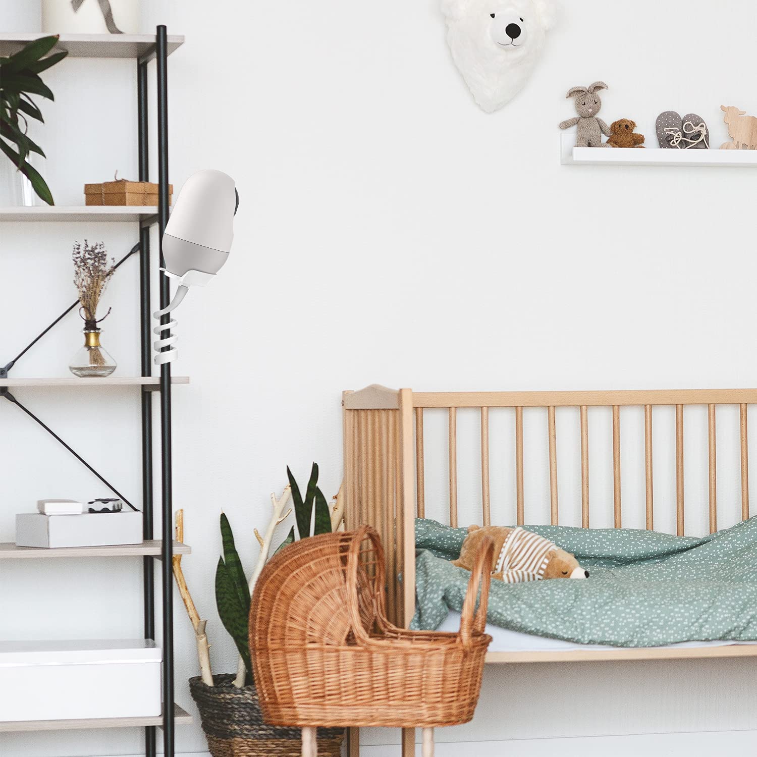 oioaahkeo Baby Monitor Mount Crib Mount for Nooie Baby Monitor(NOT Included) No Drilling Needed