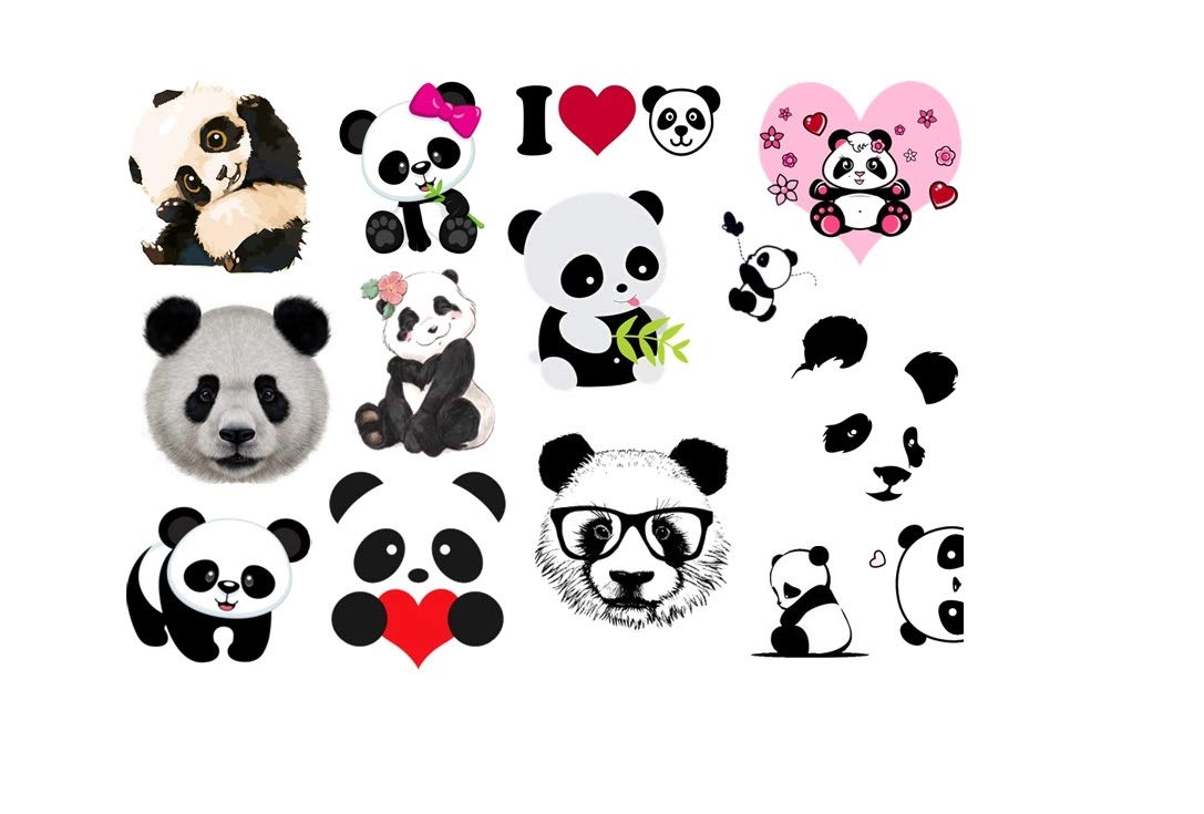 Panda Collection (Panda Temporary Tattoos)