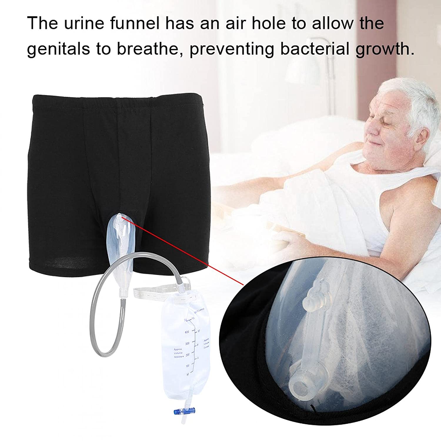 Reusable Male Urinal Pee Leg Urine Funnel Pee Holder Collector with Catheter