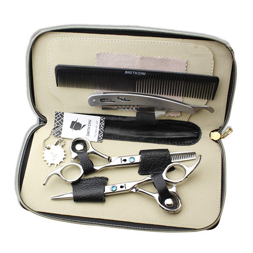 1 Set Professional Barber Hair Scissor SMITH CHU (HM100) Cutting & Thinning Scissors Kit 6.0inch, Ja
