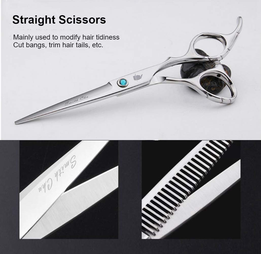1 Set Professional Barber Hair Scissor SMITH CHU (HM100) Cutting & Thinning Scissors Kit 6.0inch, Ja