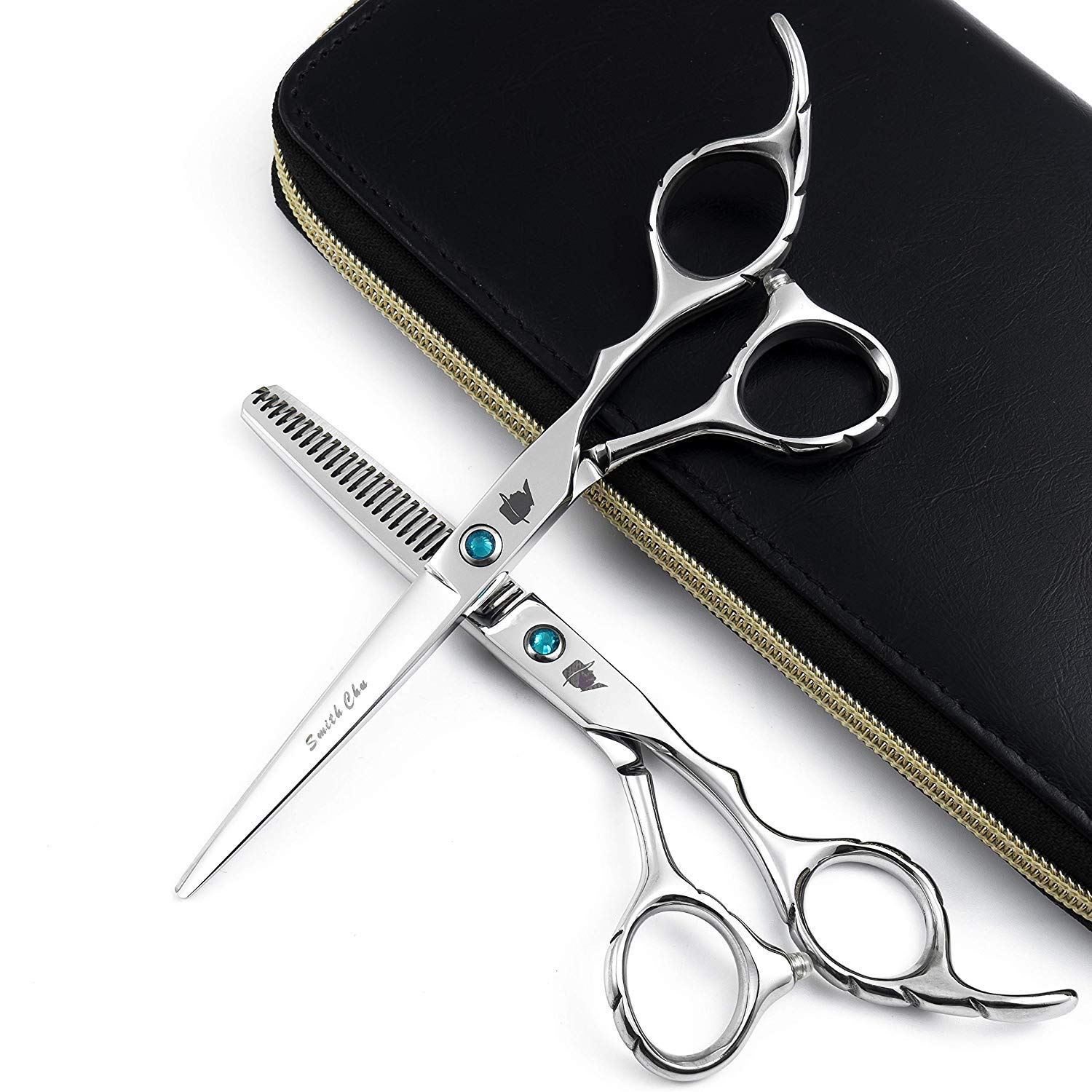 1 Set Professional Barber Hair Scissor SMITH CHU (HM100) Cutting & Thinning Scissors Kit 6.0inch, Ja