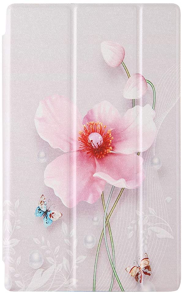 Herzzer Three Fold Leather Case for Amazon Fire HD 8 2016/2017/2018,Slim Multi-Angle View Folio Stan