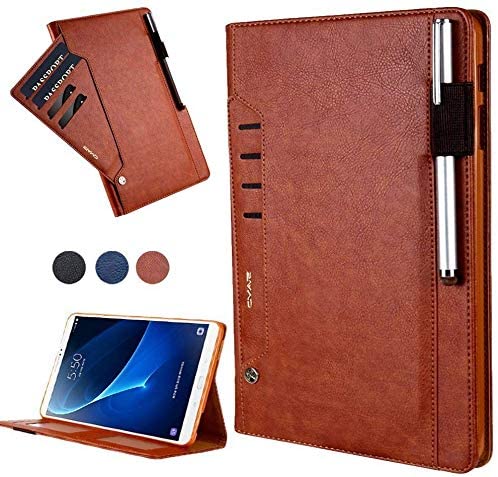 Jennyfly 10.5 inch Galaxy S6 Case,PU Leather Lightweight Smart Auto Wake/Sleep Built-in Pencil Slot 
