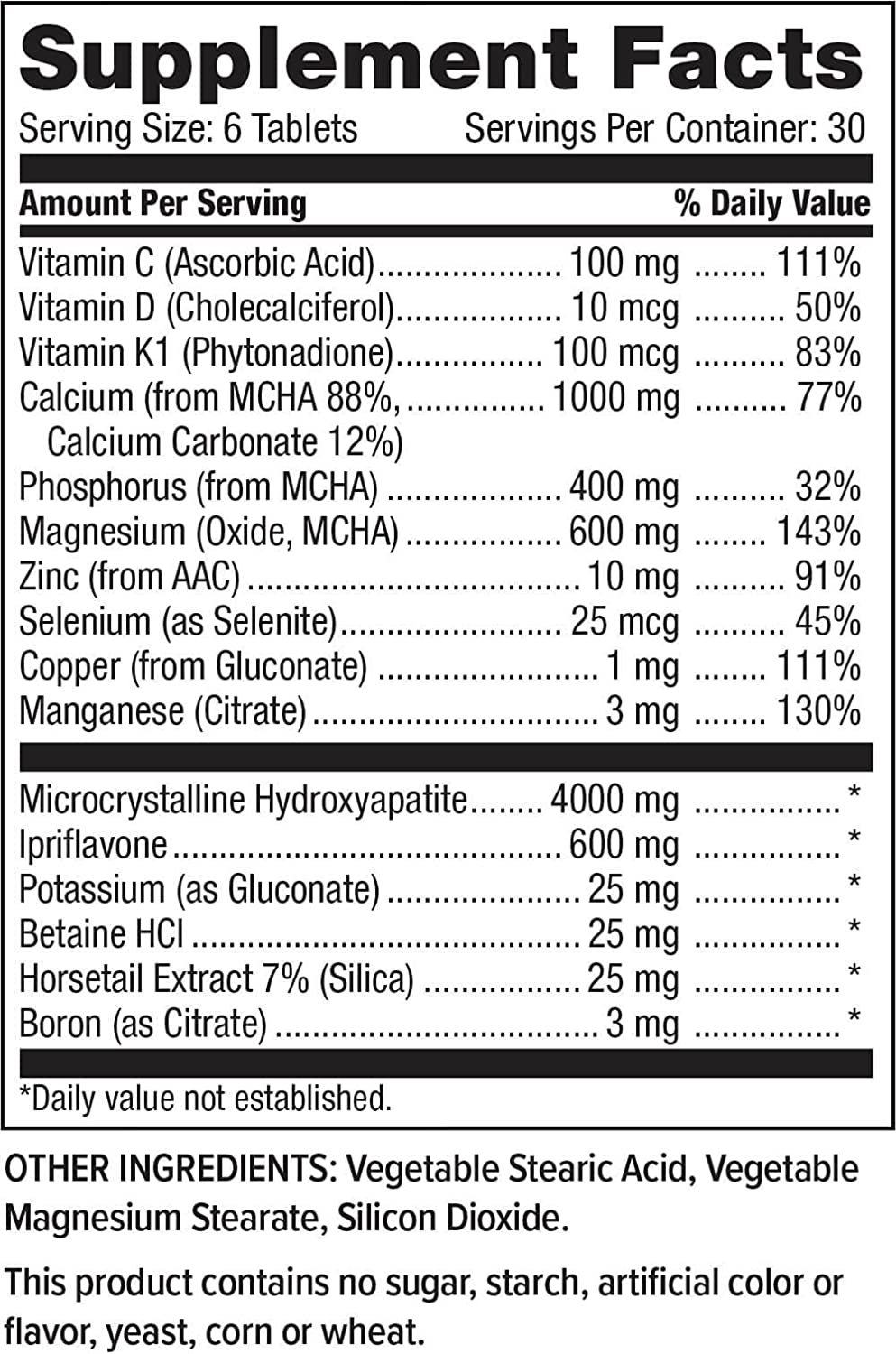Hi-Health Bone Nutrition Formula (180 Tablets)