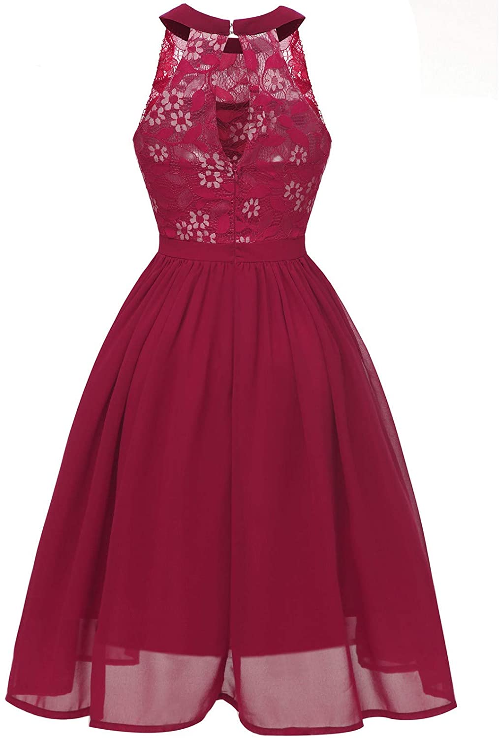 haoricu Women Summer Casual Off Shoulder Short Sleeve Lace Irregular Hem Party Dress