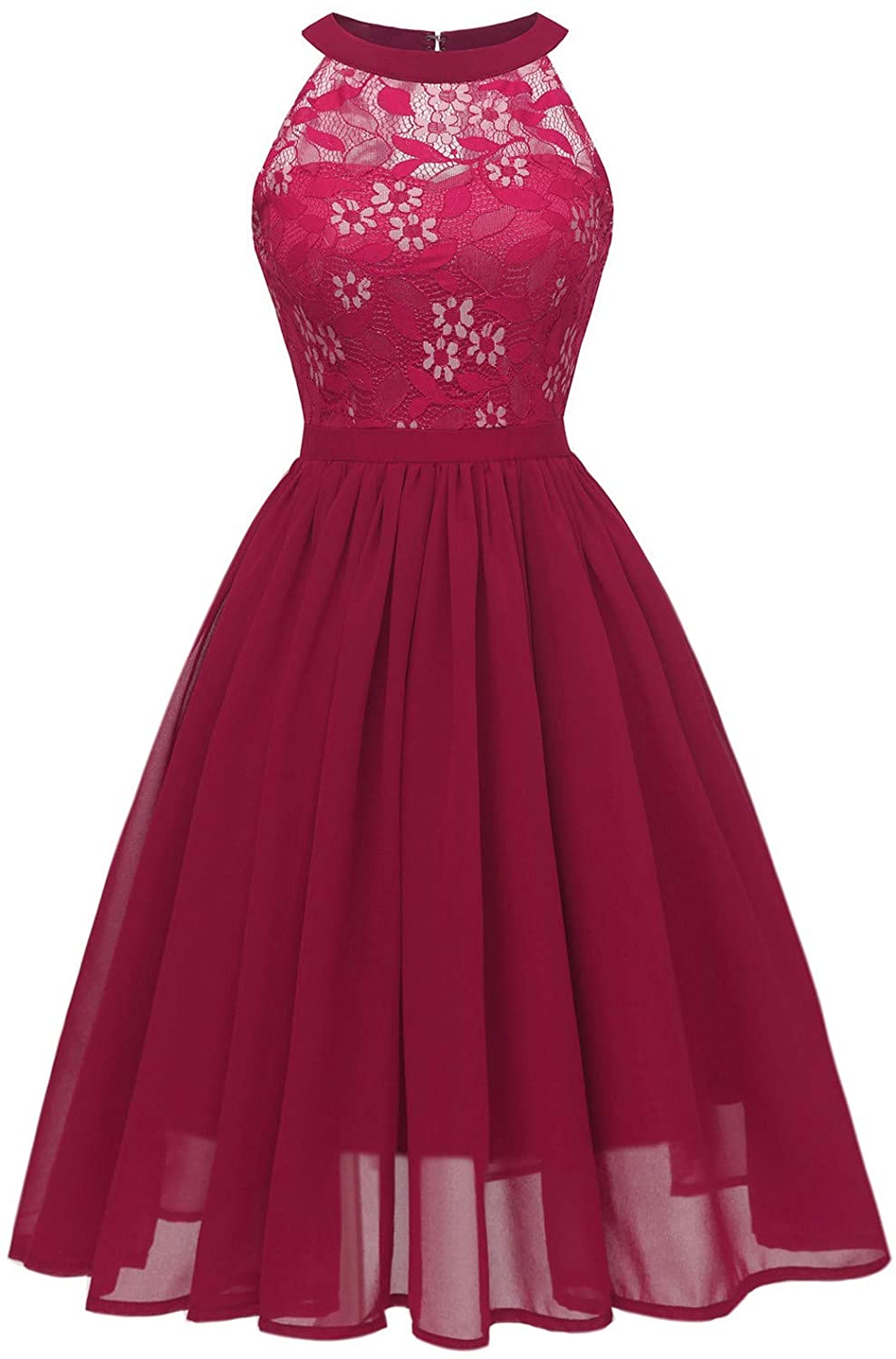 haoricu Women Summer Casual Off Shoulder Short Sleeve Lace Irregular Hem Party Dress