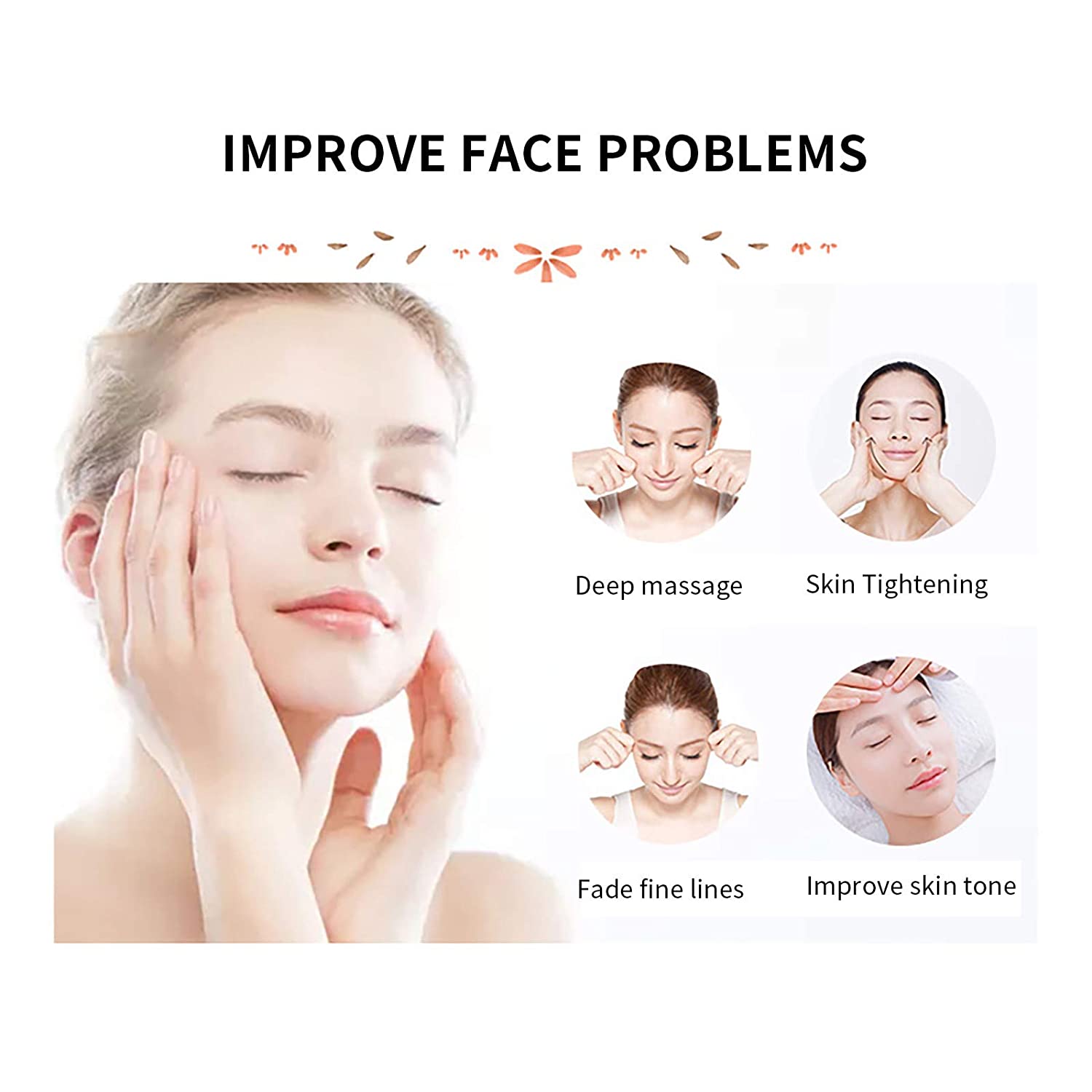 CDFVF Gua Sha Massage Tool,Facial Tools,Natural Jade Gua Sha StoneJade Roller Beauty Accessories for