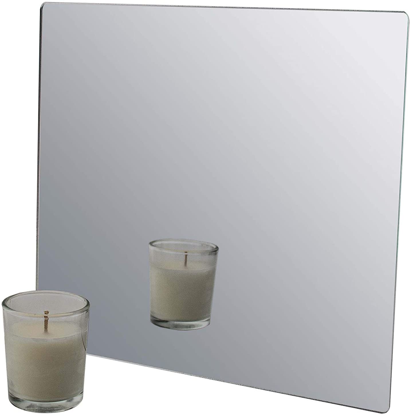 Marketing Holders 8”W Sheet Mirror w/Rounded Corners DIY Wall Decor Vanity Home Architectural Art