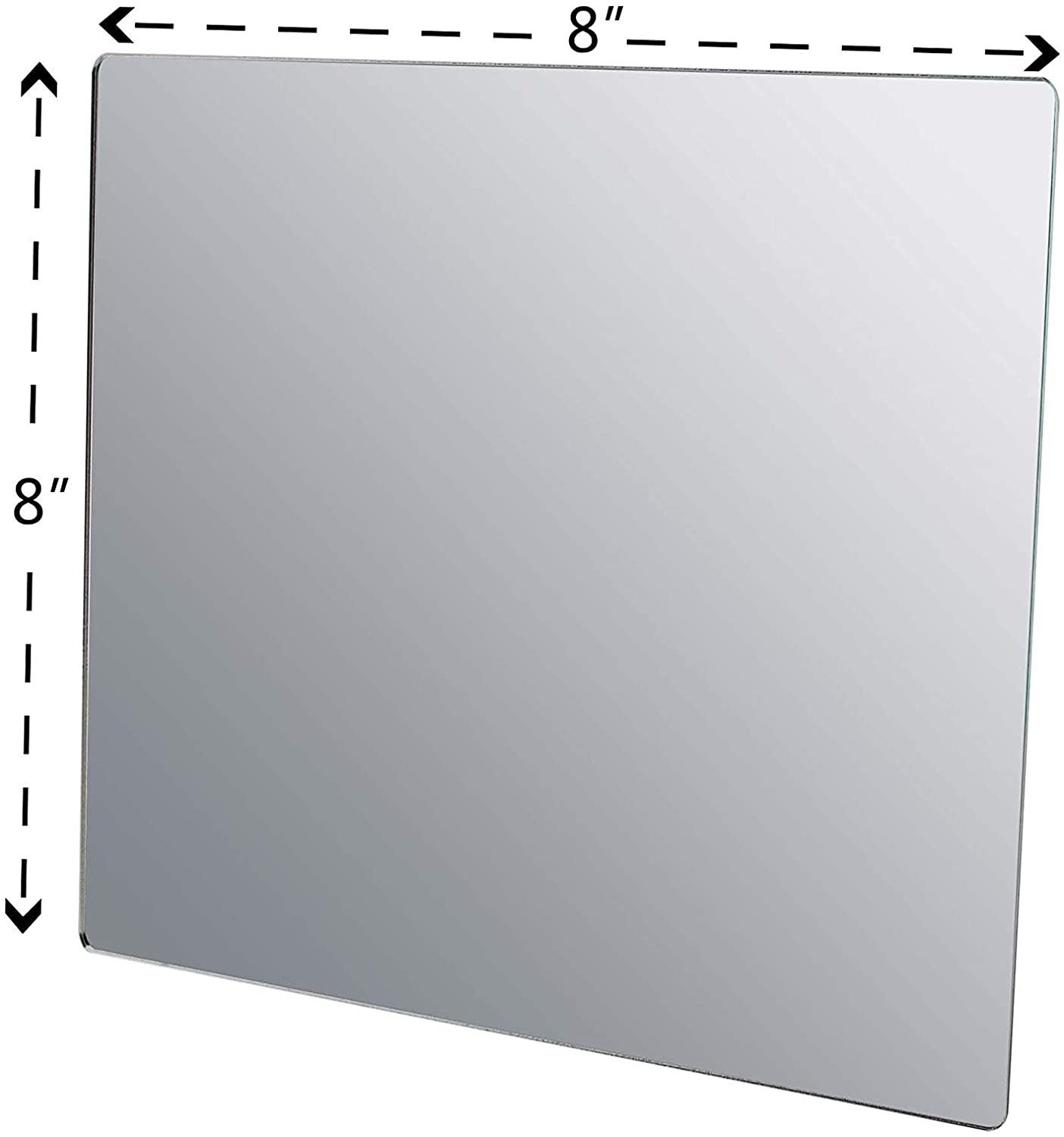 Marketing Holders 8”W Sheet Mirror w/Rounded Corners DIY Wall Decor Vanity Home Architectural Art