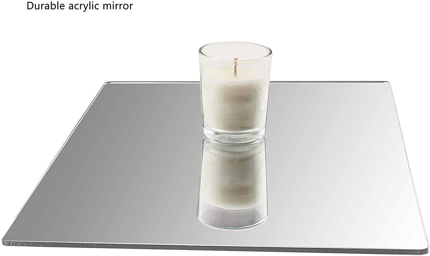 Marketing Holders 8”W Sheet Mirror w/Rounded Corners DIY Wall Decor Vanity Home Architectural Art