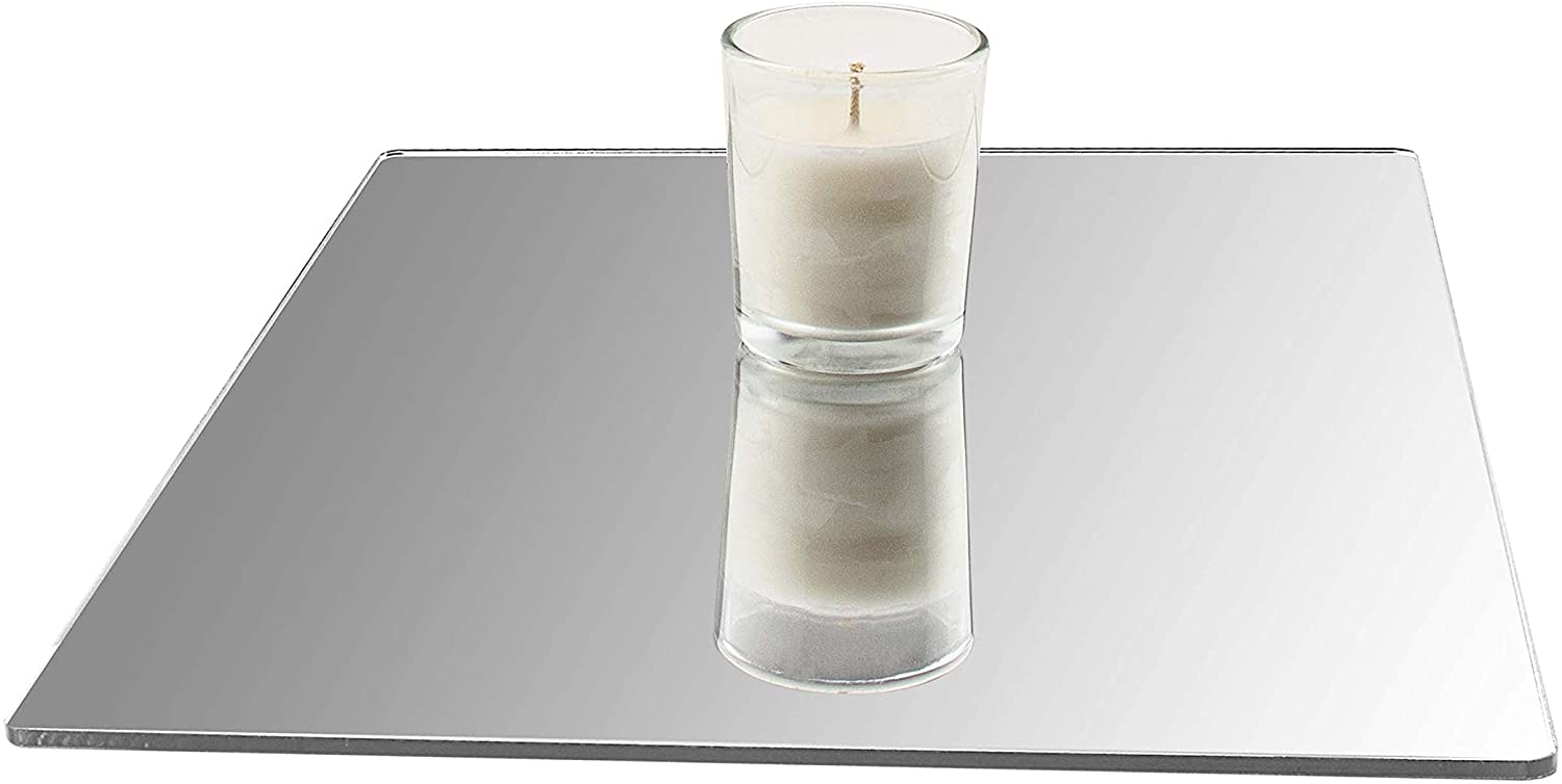 Marketing Holders 8”W Sheet Mirror w/Rounded Corners DIY Wall Decor Vanity Home Architectural Art