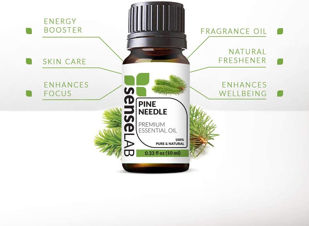 SenseLAB Pine Needle Essential Oil - 100 % Pure Extract Pine Oil Therapeutic Grade - Woodsy and Fres