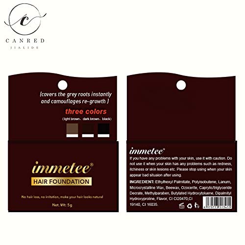 IMMETEE Hair Root Cover 5g, To Cover Up Roots Color,Black Hair Color (DARK BROWN)