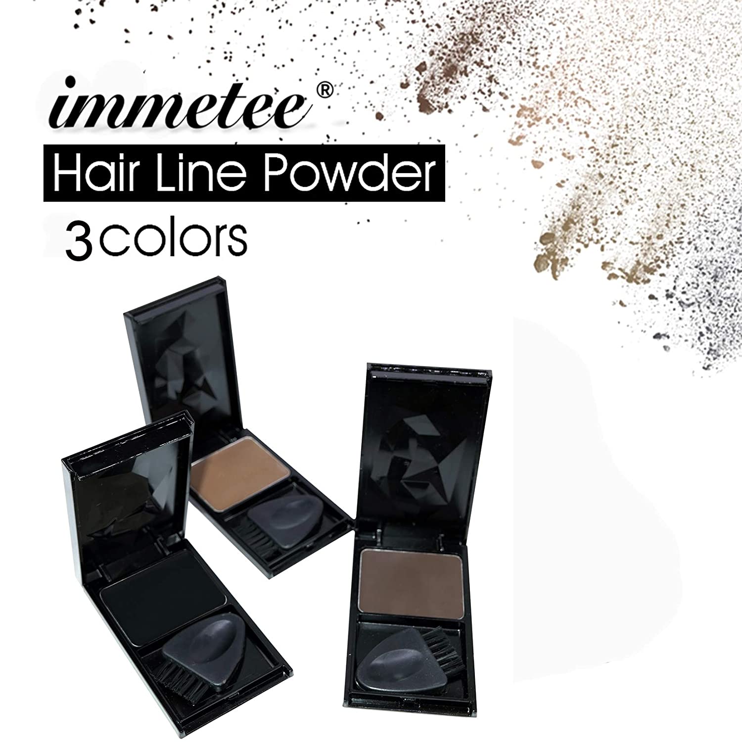 IMMETEE Hair Root Cover 5g, To Cover Up Roots Color,Black Hair Color (DARK BROWN)
