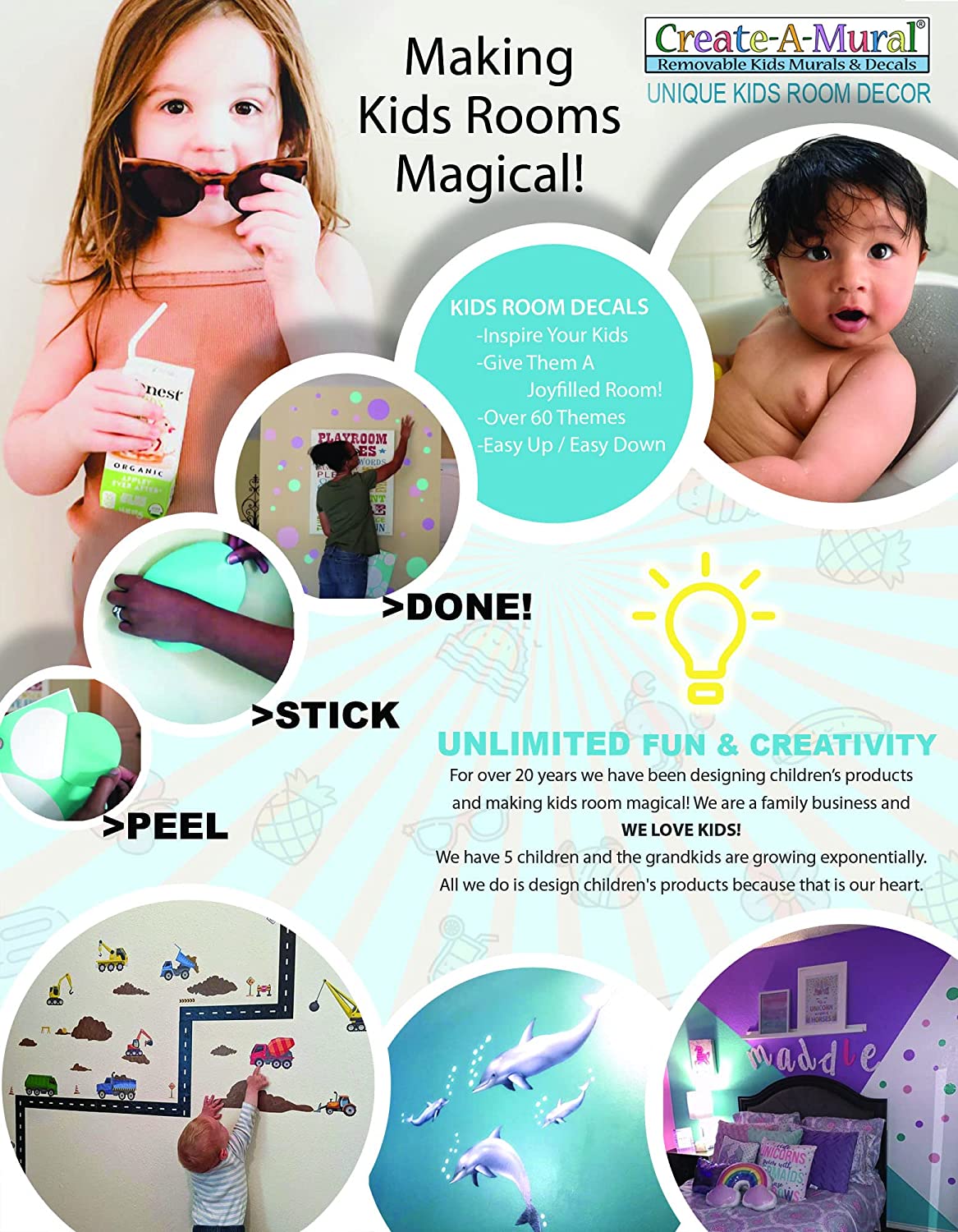 Polka Dot Wall Decals, Girls Room Wall Decor Stickers, Wall Dots, Dorm Room Peel & Stick DIY Bedroom